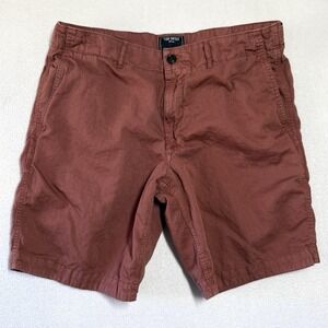 Todd Snyder Shorts Mens 34 Linen Blend Chino Rust Brown Red 8" Inseam Coastal